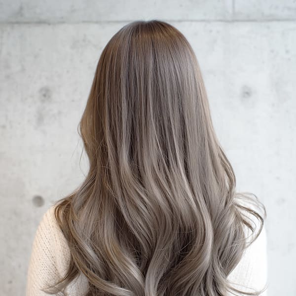 韓国風巻き髪　イルミナカラー艶カラー