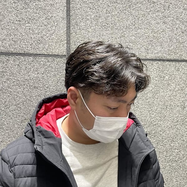 銀座 ツーブロック毛流れパーマ|ヘアーモードキクチ 銀座店