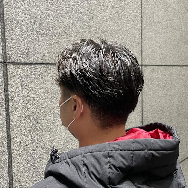 銀座 ツーブロック毛流れパーマ|ヘアーモードキクチ 銀座店