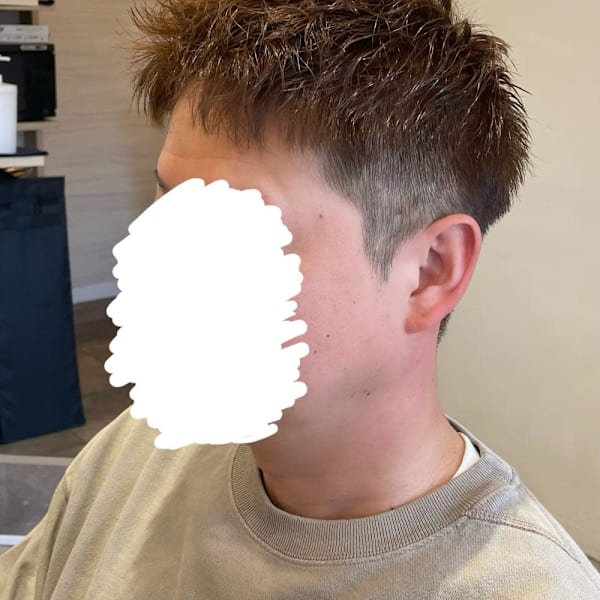 メンズアップバングショート