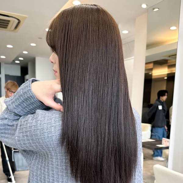 美髪ストレート×縮毛矯正♪前髪カット30代40代髪質改善