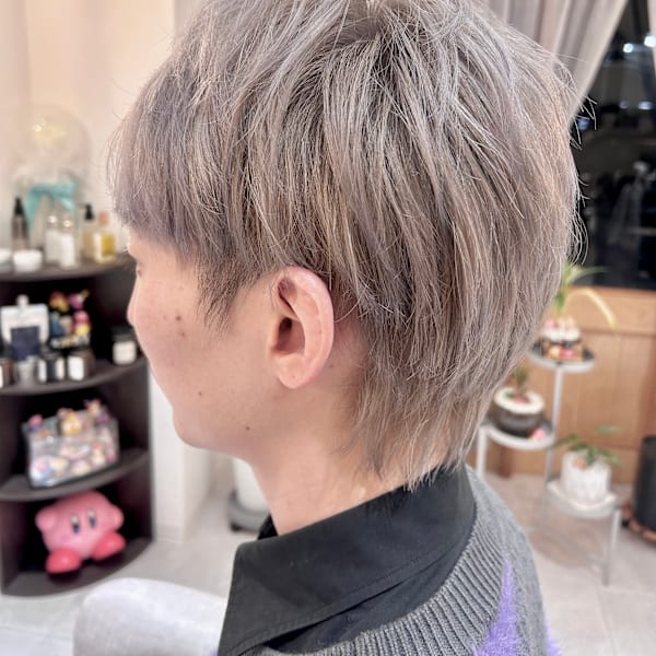 メンズ×シルバーグレージュ