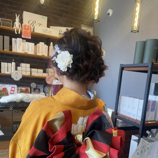 ふわふわまとめアレンジ