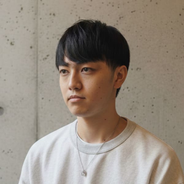 マッシュ×縮毛矯正スタイル