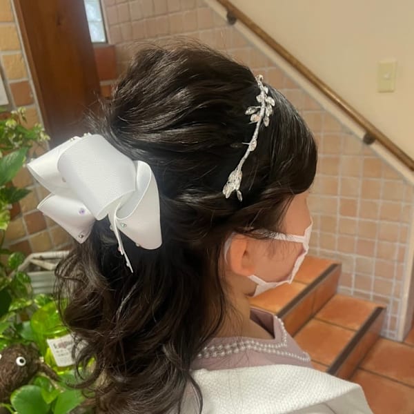 ふわふわハーフアップ