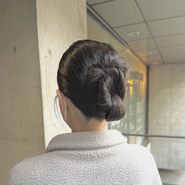 ロングシニヨンアレンジ