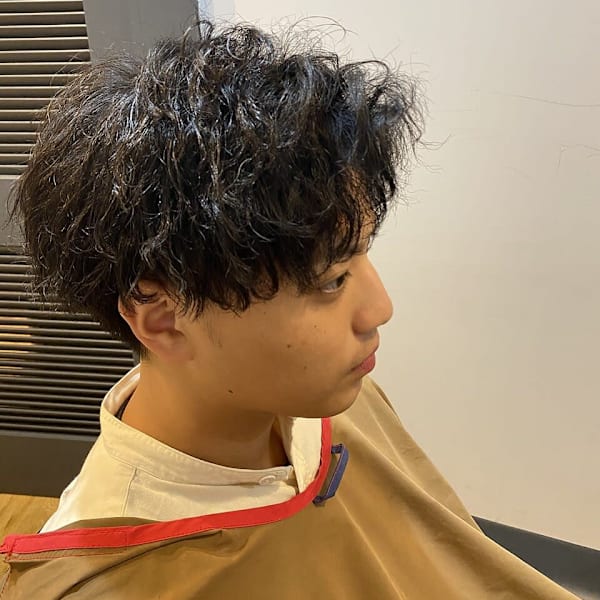 ツイストスパイラルパーマ×アースカラー×30代/40代