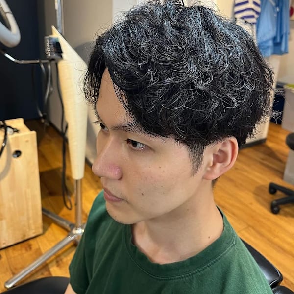 襟足スッキリ！マッシュパーマ