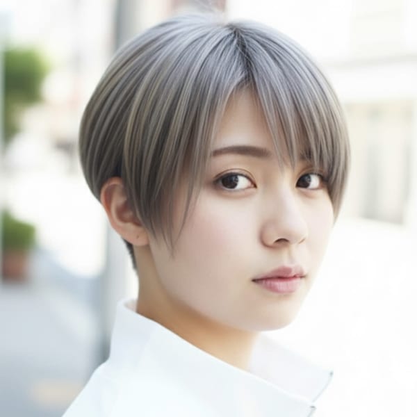 大人ショート　ハンサムショート　刈り上げ女子