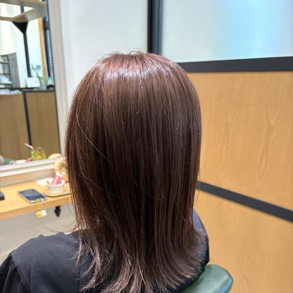 ピンクベージュカラー|半個室 rire hair 香椎店