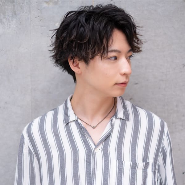 20代・30代_ラフパーマ風メンズヘア