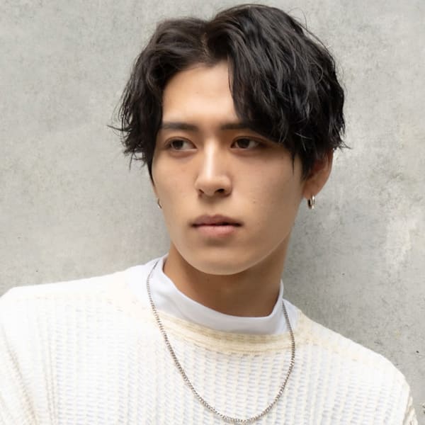 メンズヘア_ナチュラルウェーブショート