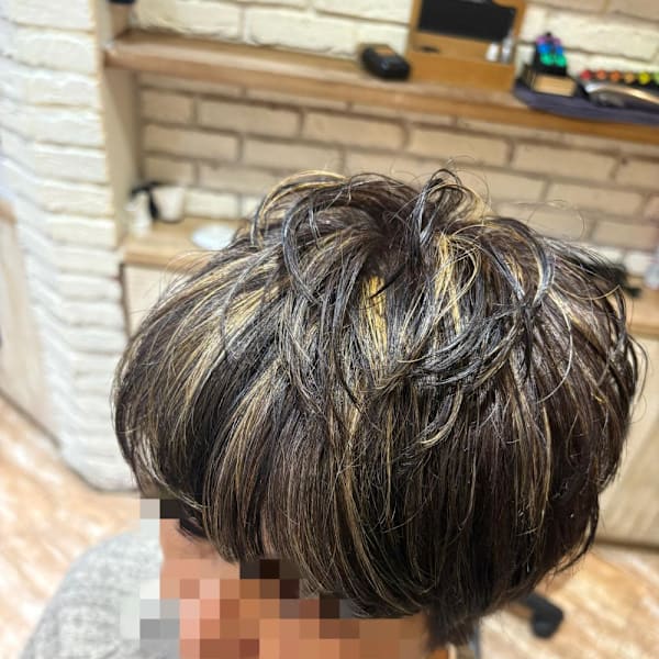 コントラストハイライト/アッシュグレー/下赤塚|Sepiage sept