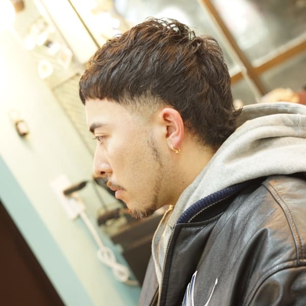 マレットヘア×テーパーフェード