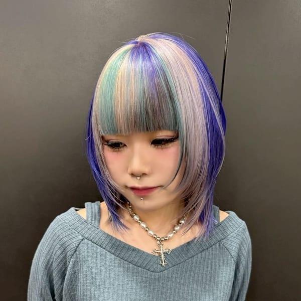 セクションカラー デザインカラー ケアブリーチカラー