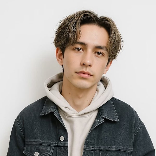 【新宿】センターパートスパイラルパーマ