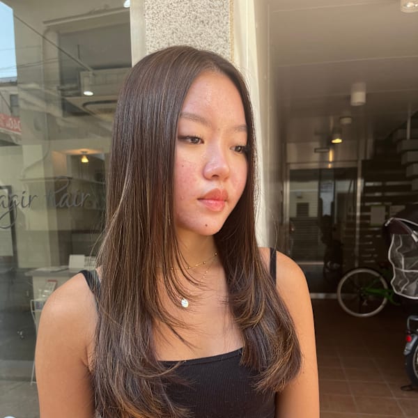 レイヤーカット韓国風