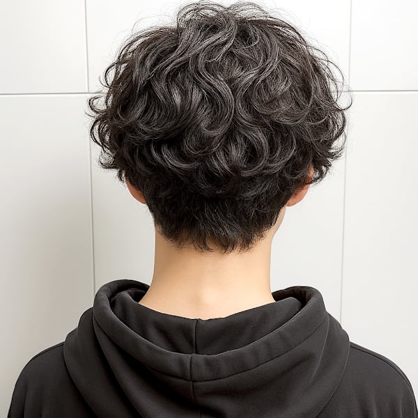アップバング波打ちパーマフェザーショートp1　ラルフサーフ|mod's hair【モッズヘア】越谷/越谷西口店