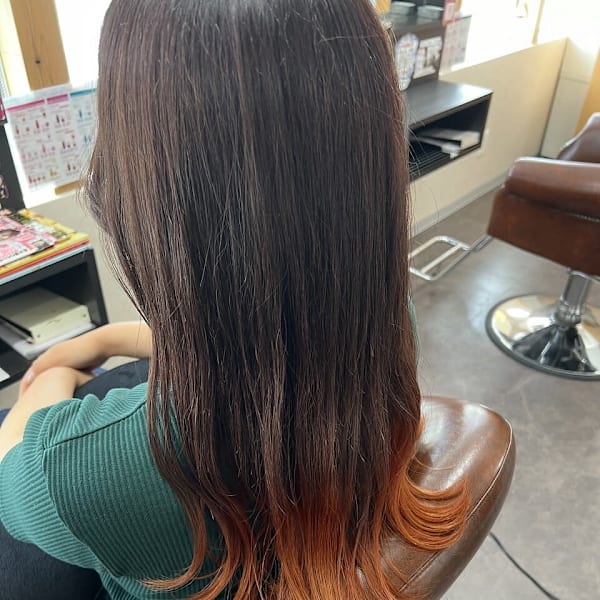 裾カラーコックリオレンジ|Jlica hair サンフラワー通り【ジェリカヘアー】