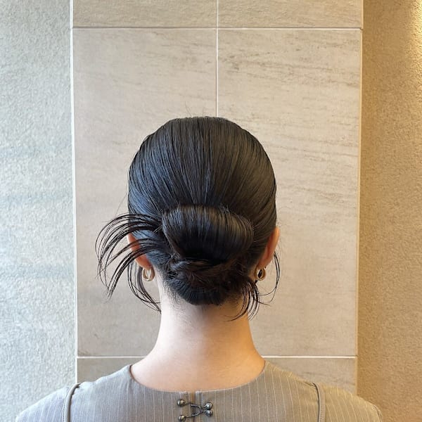 ヘアアレンジ/ヘアセット/カチモリ/編みおろし/シニヨン　