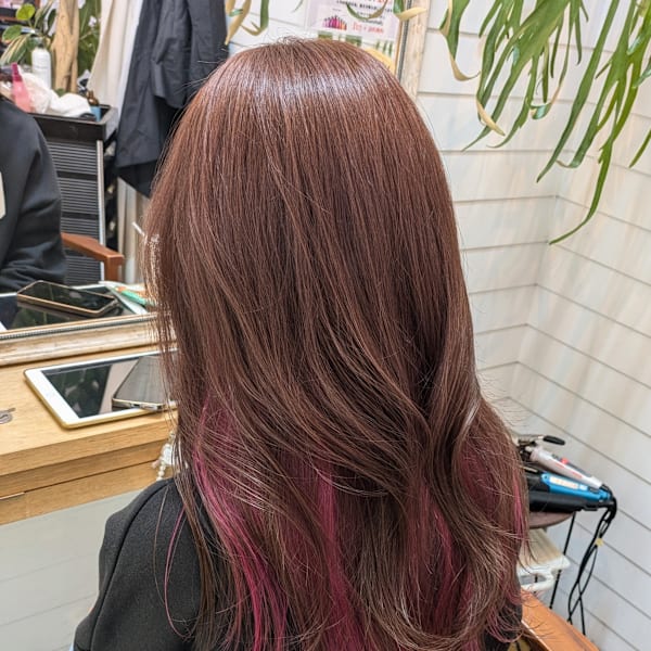 ロングカット×インナーカラー