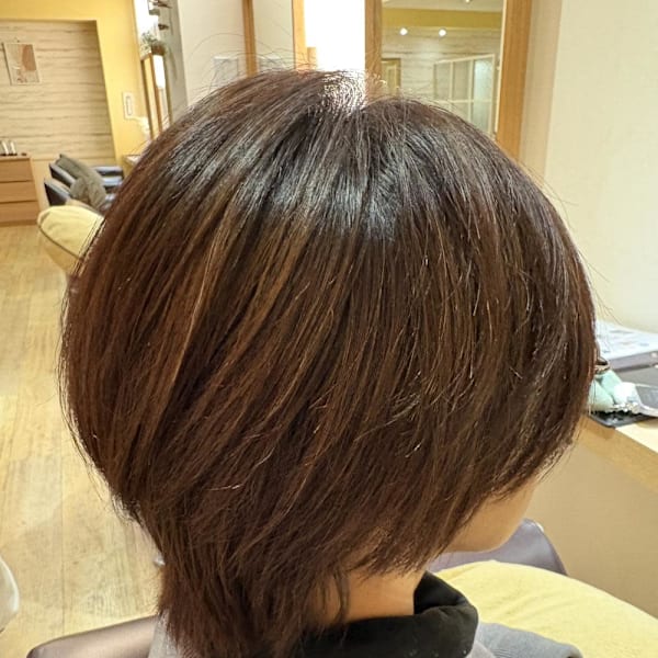 朝が楽！乾かすだけで決まるショートボブ|EMU international 白岡 CUTE店