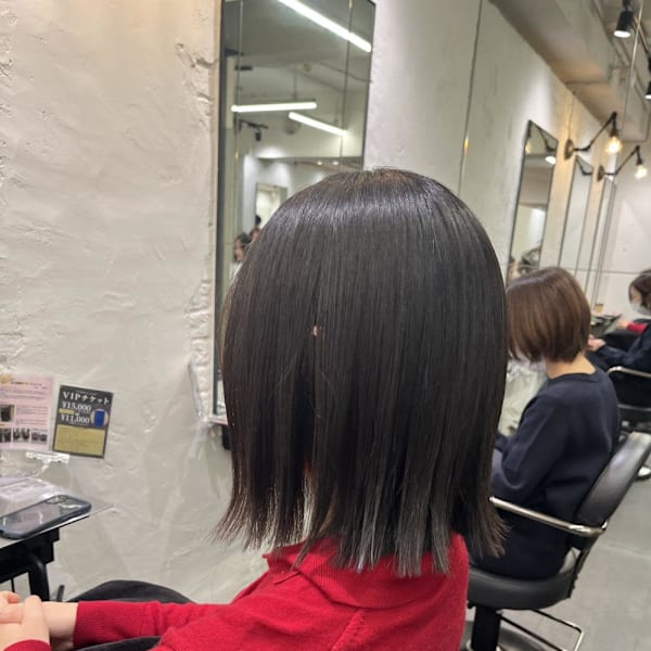 ホリスティック縮毛矯正×外ハネ