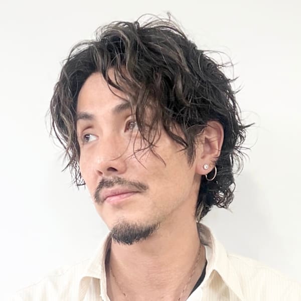 メンズパーマ　ミディアム