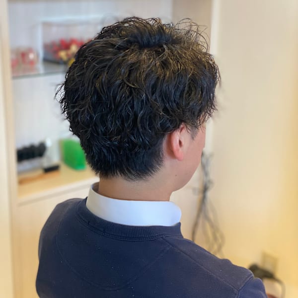 メンズパーマ/スパイラルパーマ/縦落ち