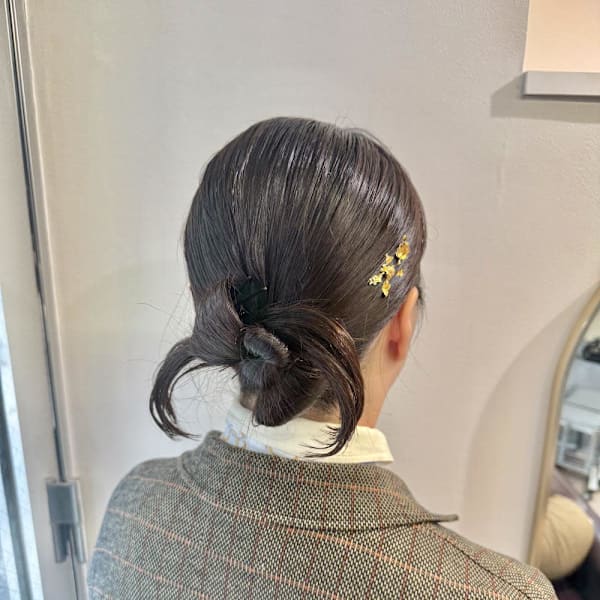 カチモリヘア×金箔×お呼ばれヘア