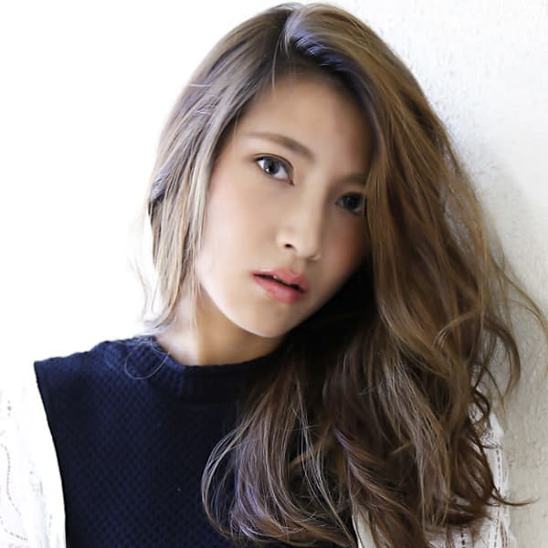 サイドパートウェーブ×3D外国人風アッシュ