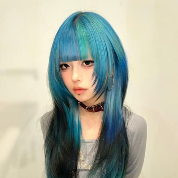 エンドカラー　デザインカラー　ケアブリーチカラー　ウルフ