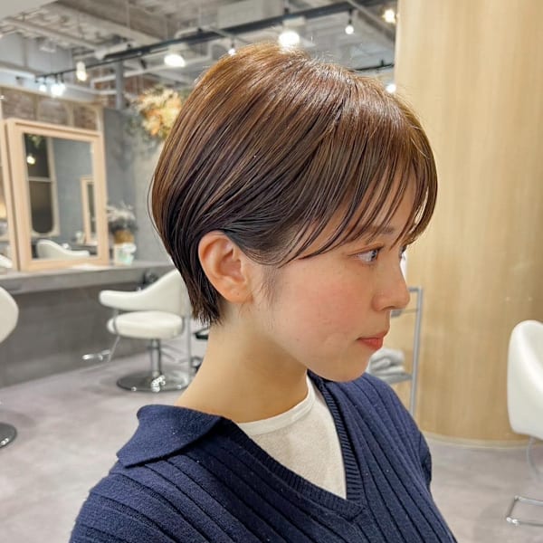 コンパクトショート×ベージュカラー♪