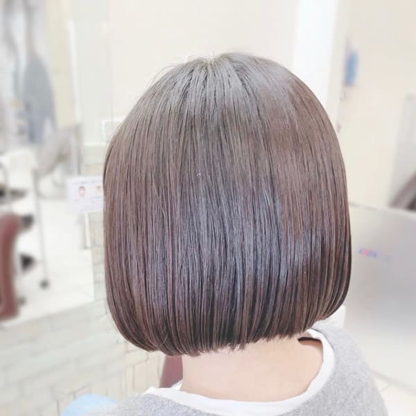 ツヤ感ボブ/30代/40代/50代/ショートボブ/ツヤ感