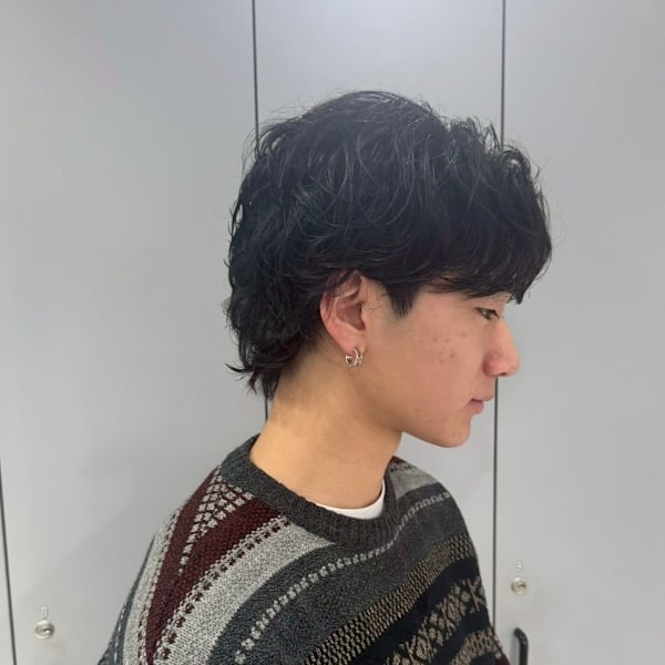 メンズヘア！ルーズなニュアンスパーマ|uchla 池袋 by rcid