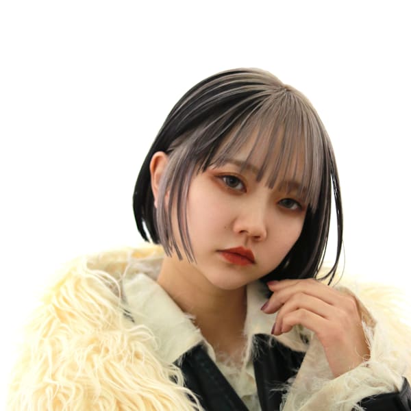 切りっぱなしボブ×デザインカラー A