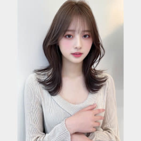 大人可愛い韓国くびれミディレイヤー