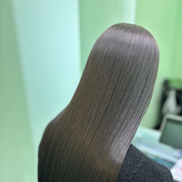 透明度/ブルージュカラー×髪質改善酸熱ストレート