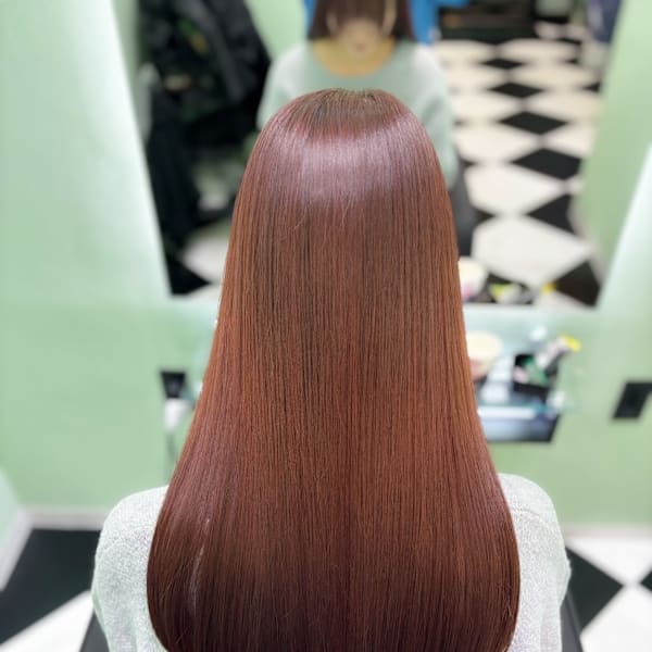 艶ブラウン×髪質改善酸熱トリートメント