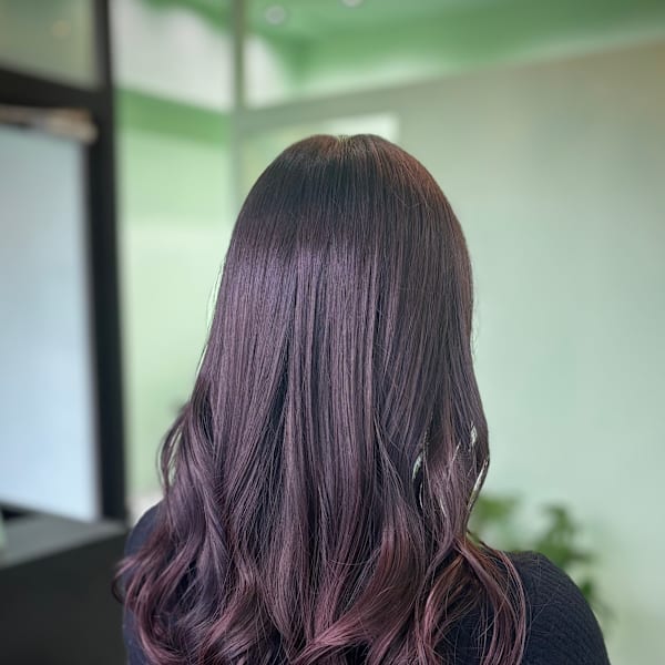 艶ラベンダーピンク×髪質改善カラー