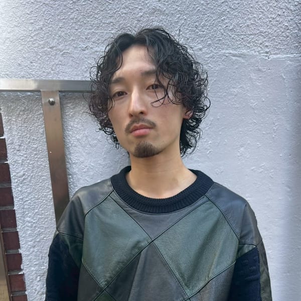 メンズパーマ、ボブ、ストリート