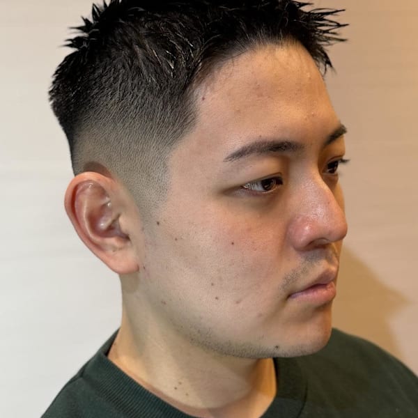 メンズベリーショートミドルフェード<理容室>|ヘアーモードキクチ 銀座店