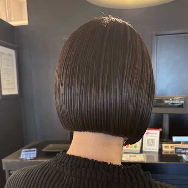 【福岡天神赤坂】20代30代40代/大人襟足ぎりぎりミニボブ|Des.Art