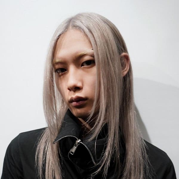 men's long white