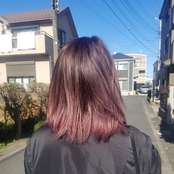 ラベンダーピンクバレイヤージュ