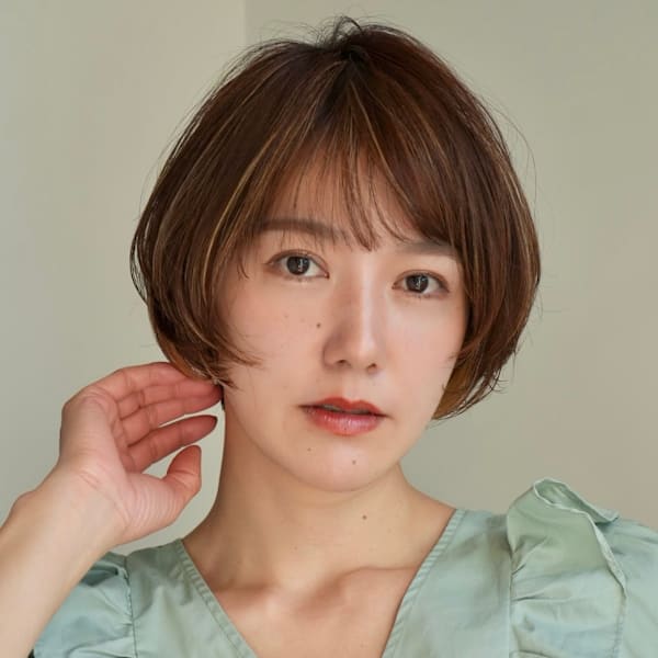 ショート・ボブ/丸顔/前髪あり/絶壁解消/40代/50代/|INCEPTION  GINZA 銀座