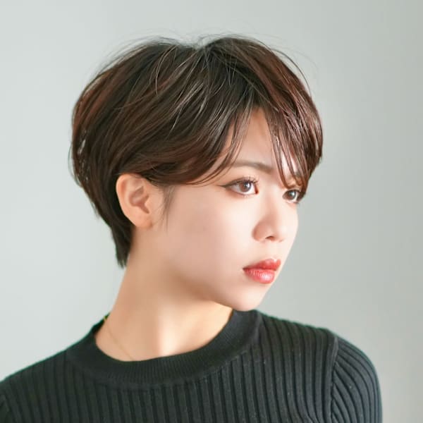 前下がりショート・ボブ/絶壁解消/前髪あり/40代/30代