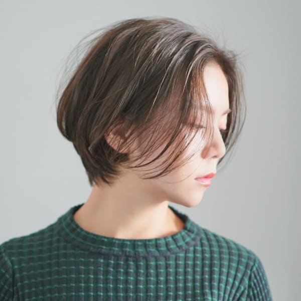 前下がりショート・ボブ/絶壁解消/前髪あり/40代/30代