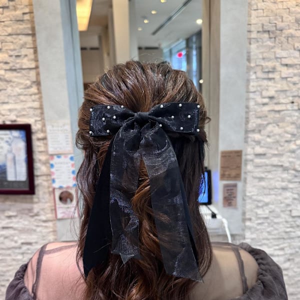 お呼ばれハーフアップアレンジ♪