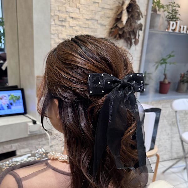 お呼ばれハーフアップアレンジ♪